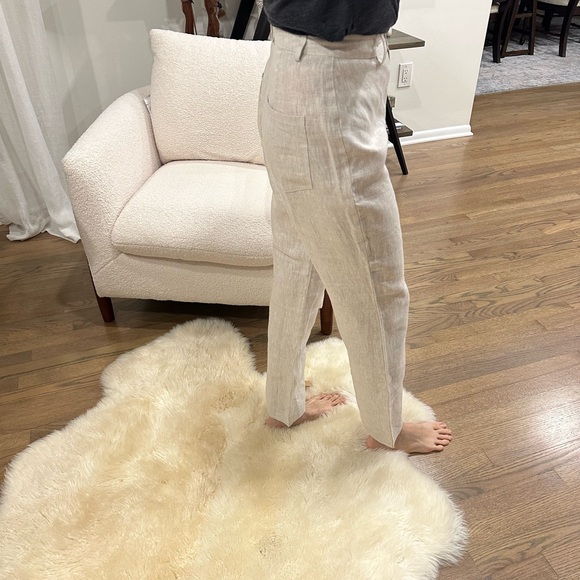 Reformation Cream High-Waisted Trousers - Picture 4 of 5